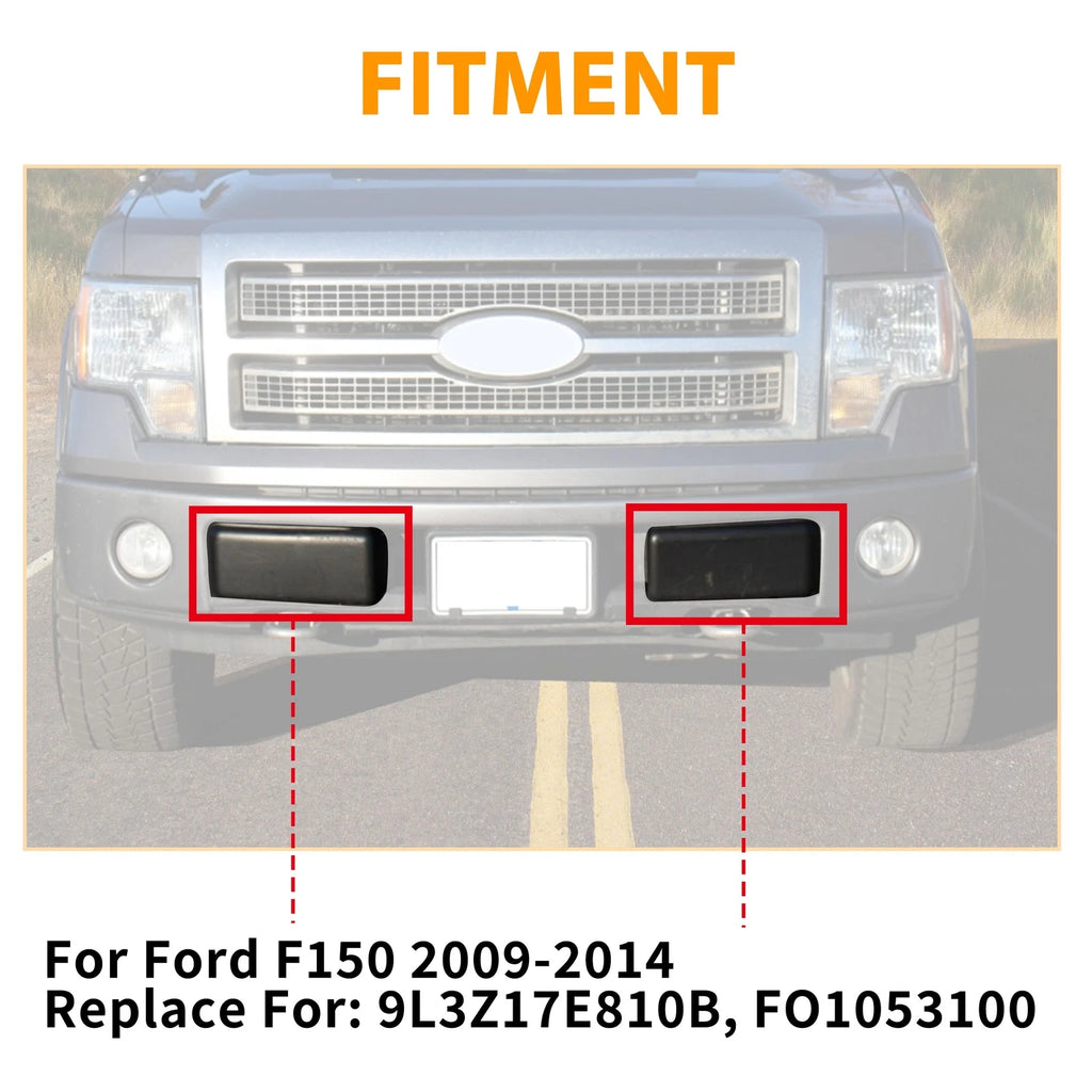 Pair Front Bumper Guard Inserts for Ford F150 (2009-2014)