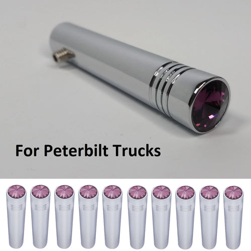 (10) Purple Toggle Switch Extension 2-1/4 in Chrome for Peterbilt (2012–2022)
