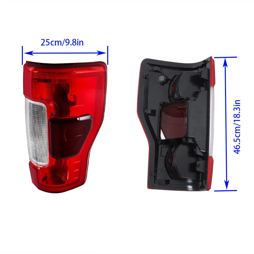 Right Side Rear Tail Light for Ford F-250/F-350 (2017–2019) Halogen Red