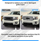 Chrome Grille Insert Mesh Grill Overlay Trim for GMC Sierra 1500 (2014–2015) GI123