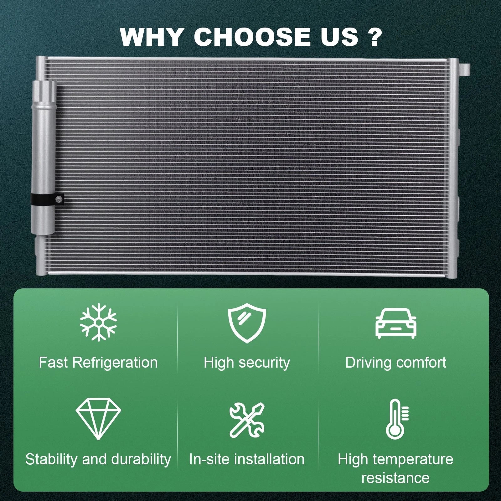 Aluminum AC Condenser for Ford Mustang (2015–2019)