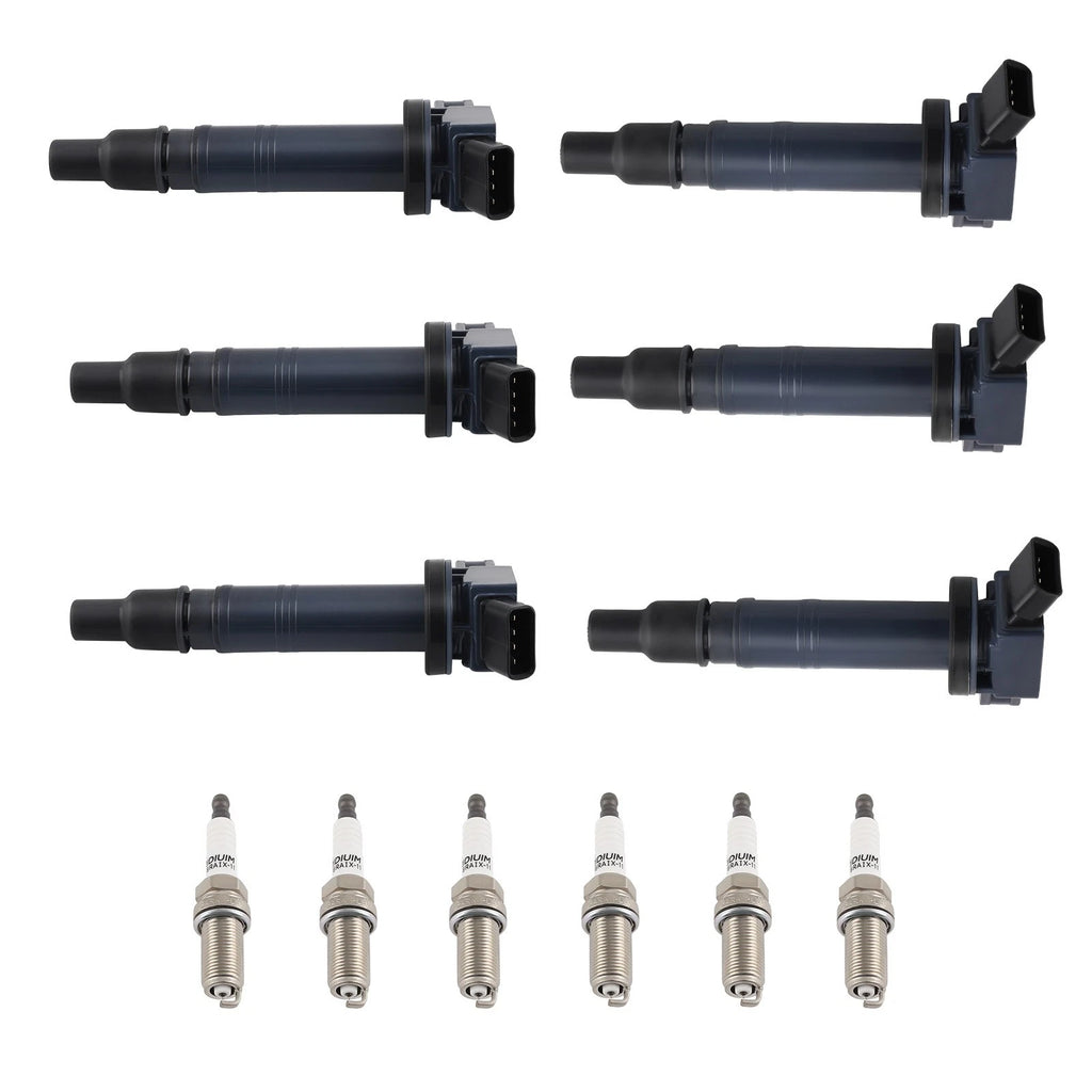 Ignition Coil and Iridium Spark Plug Set of 6 for Toyota 4Runner Tacoma Tundra (2000–2023)