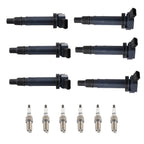 Ignition Coil and Iridium Spark Plug Set of 6 for Toyota 4Runner Tacoma Tundra (2000–2023)