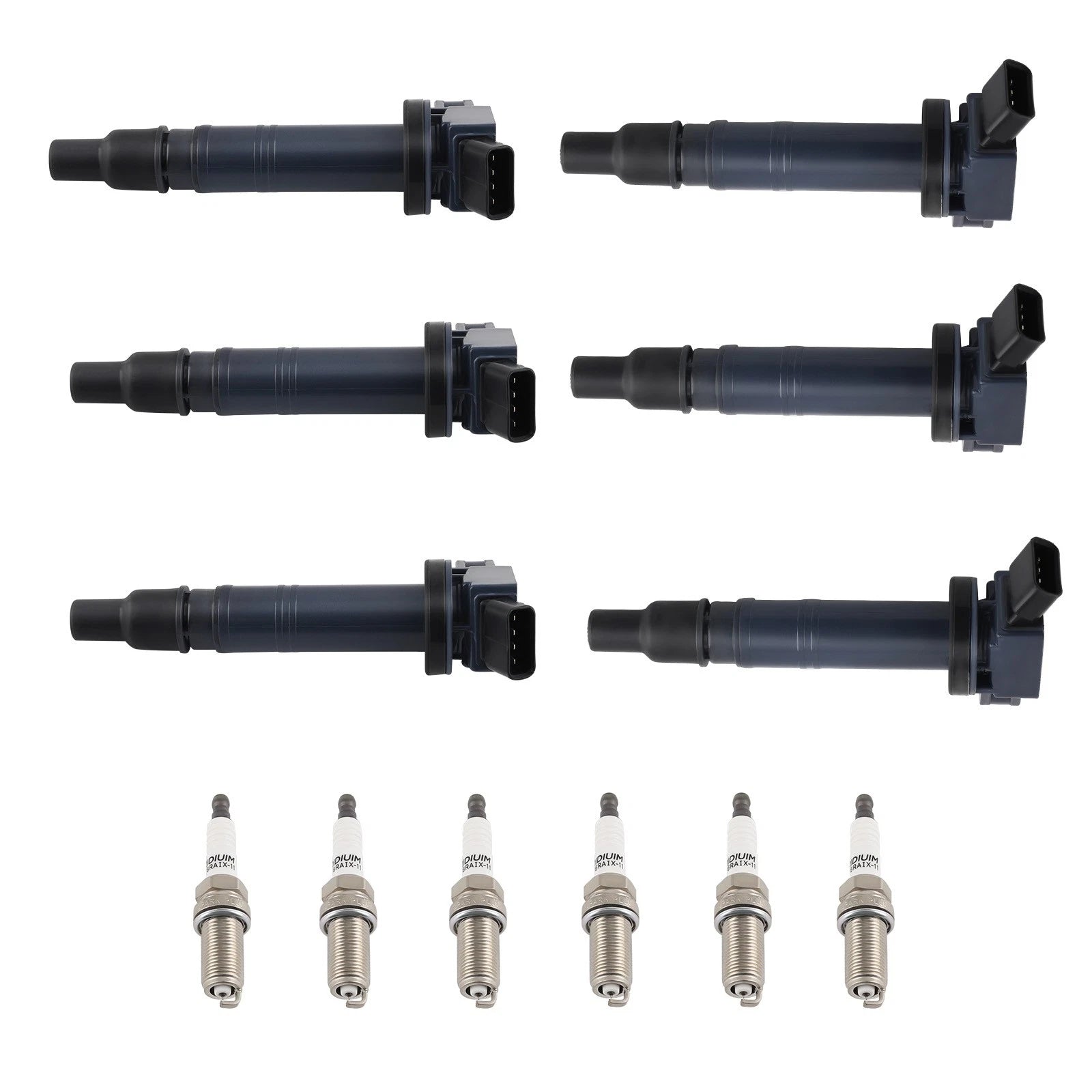 Ignition Coil and Iridium Spark Plug Set of 6 for Toyota 4Runner Tacoma Tundra (2000–2023)
