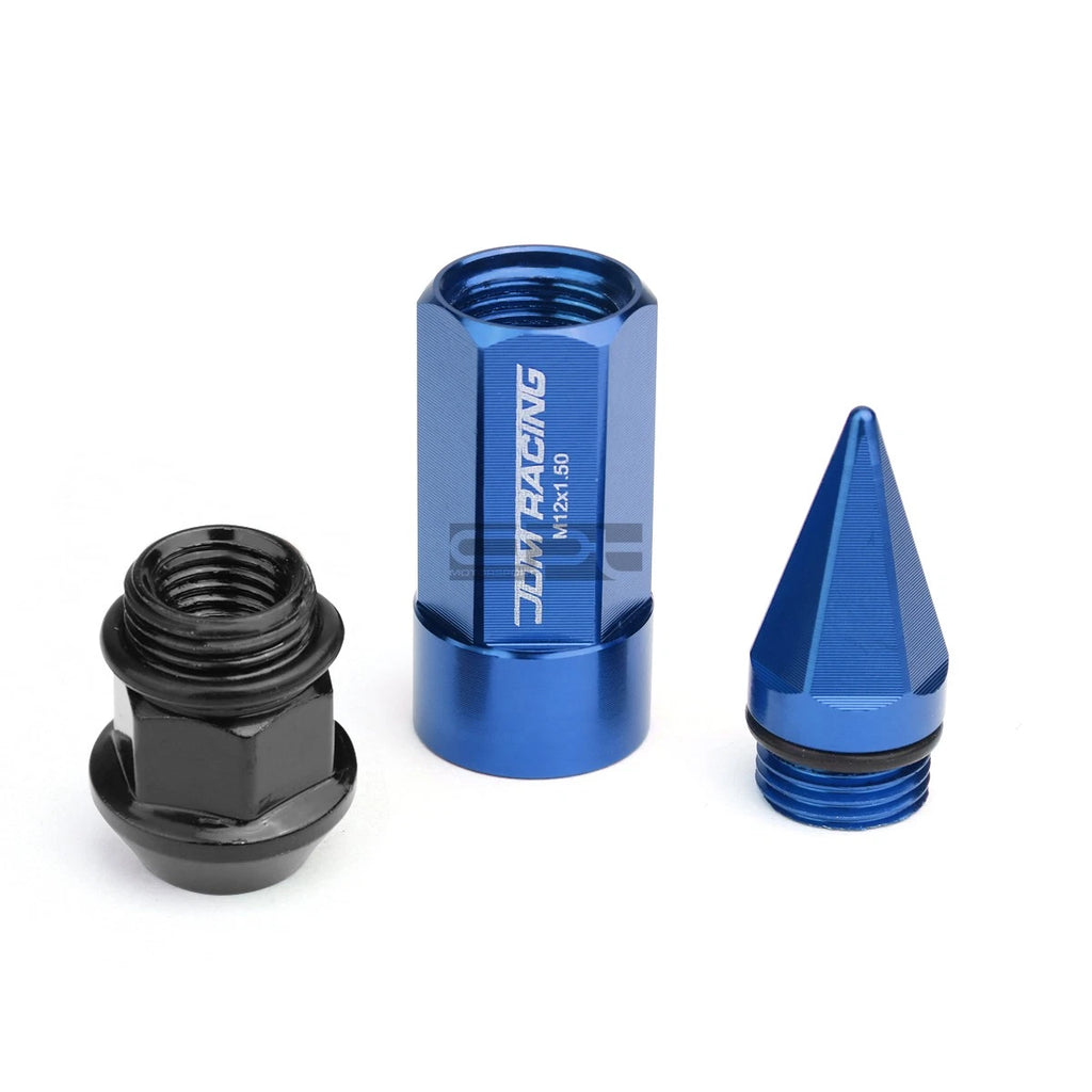 20 PCS M12X1.5 83MM Tall Blue Aluminum Lug Nuts for JDM Vehicles