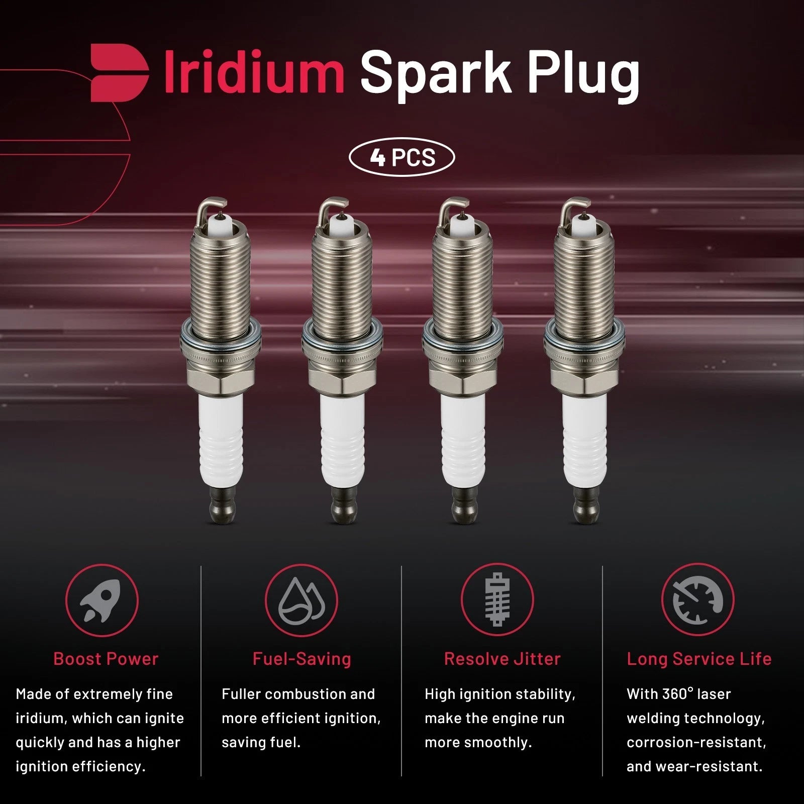 4X Spark Plugs for Nissan Sentra 1.8L (2000–2006) AP5325