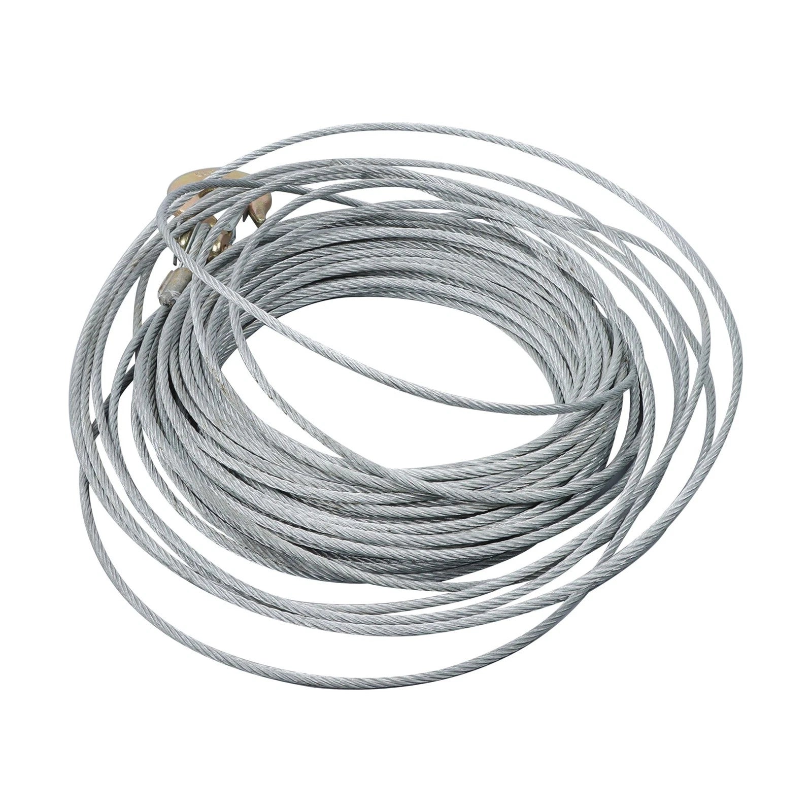 Galvanized Wire Rope Winch Cable 3/16" (100 ft) 7×19 Strands with G70 Hook