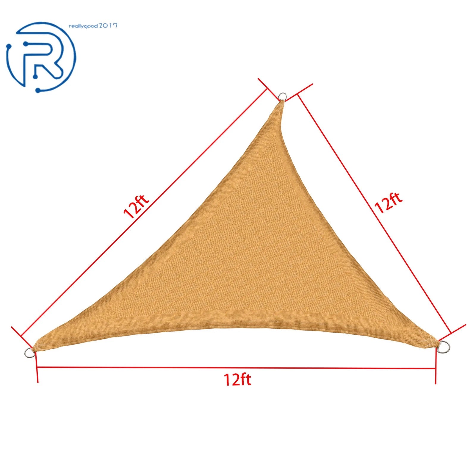 Sun Shade Sail Canopy for Outdoor Garden (12' x 12' x 12')