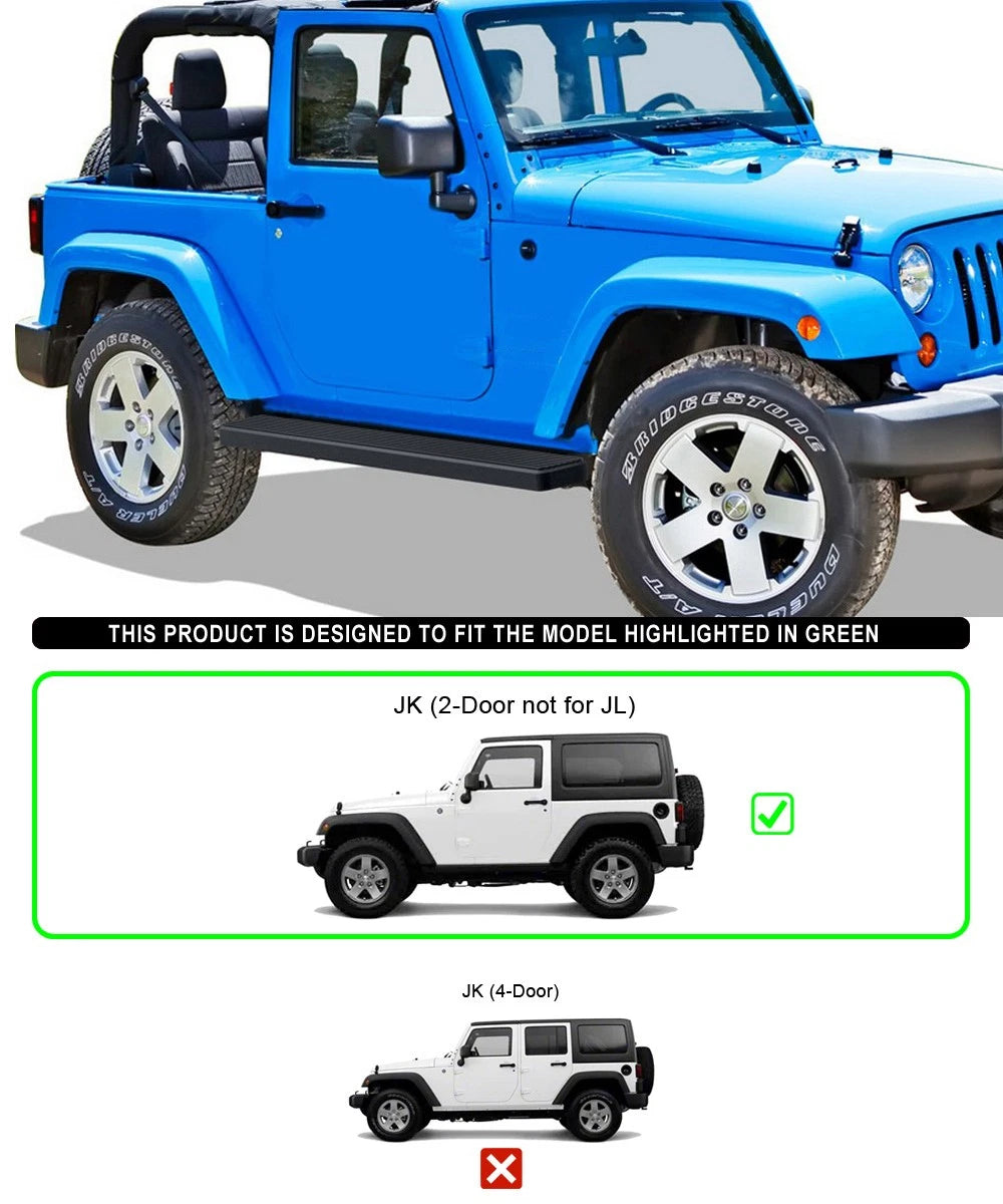 iBoard Stainless Steel Running Boards for Jeep Wrangler JK (2007-2018)
