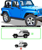 iBoard Stainless Steel Running Boards for Jeep Wrangler JK (2007-2018)