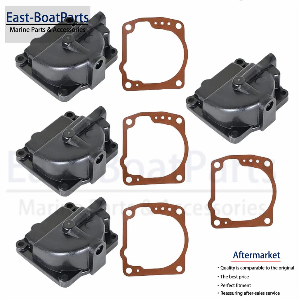 Set of 4 Carburetor Float Bowl Chambers for Johnson Evinrude (343870, 0433000, 766418)