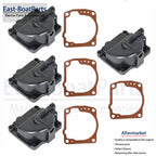 Set of 4 Carburetor Float Bowl Chambers for Johnson Evinrude (343870, 0433000, 766418)