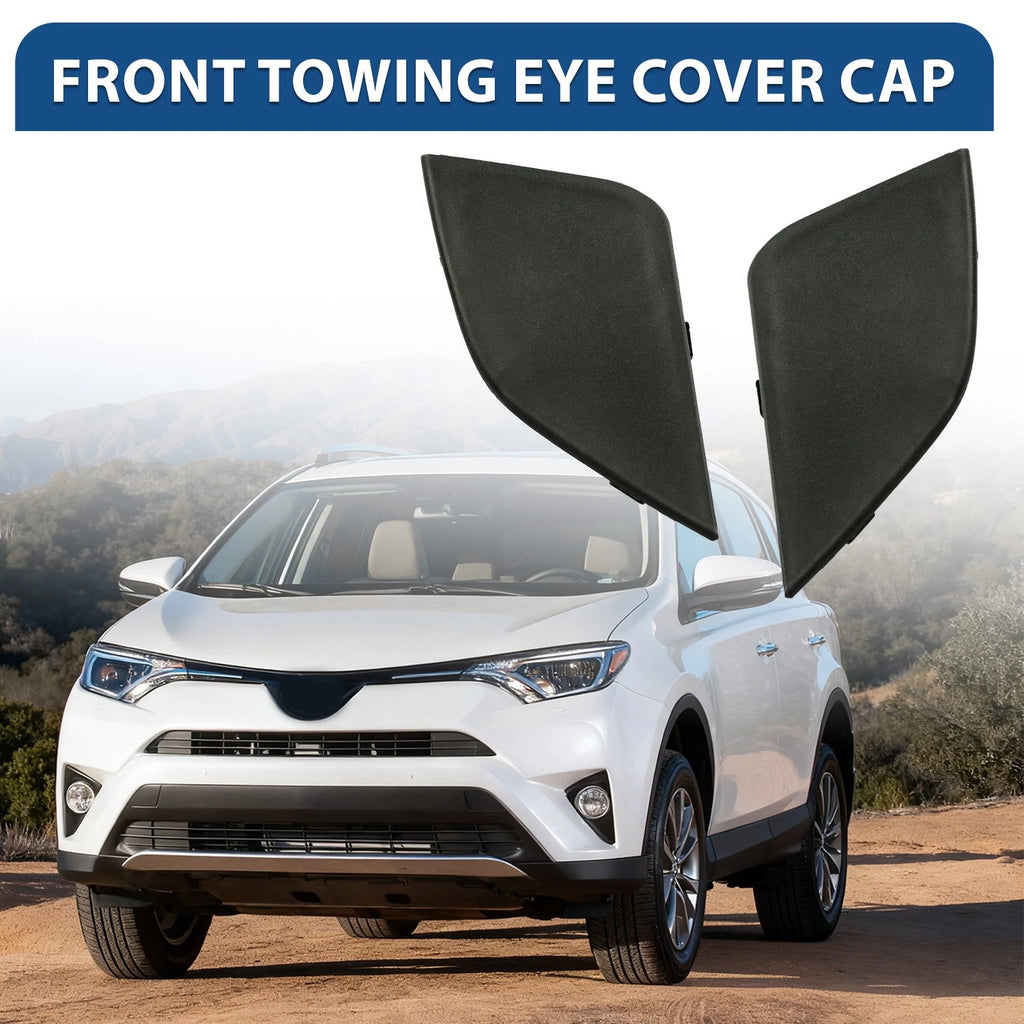 Tow Hook Eye Cover Cap Set of 2 for Toyota RAV4 (2016–2018)