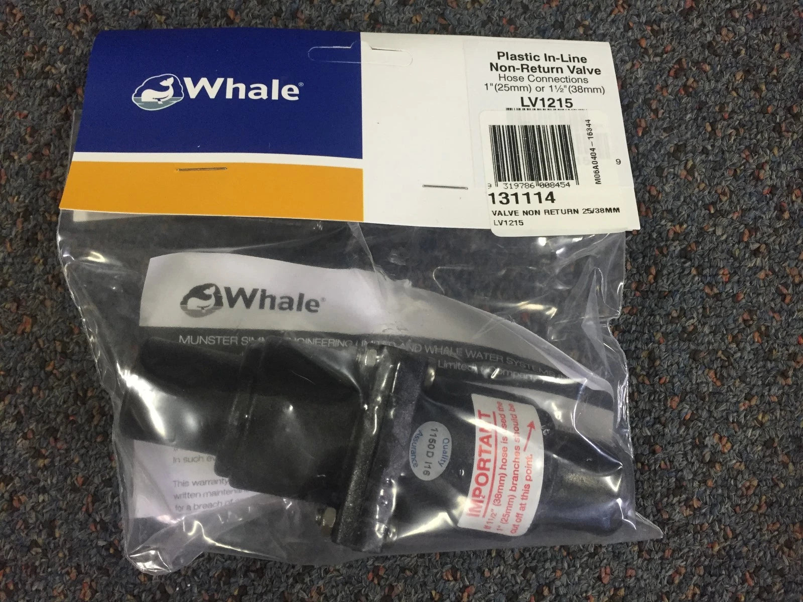 Non Return Valve 25mm / 38mm for Whale LV1215 BLA 131114