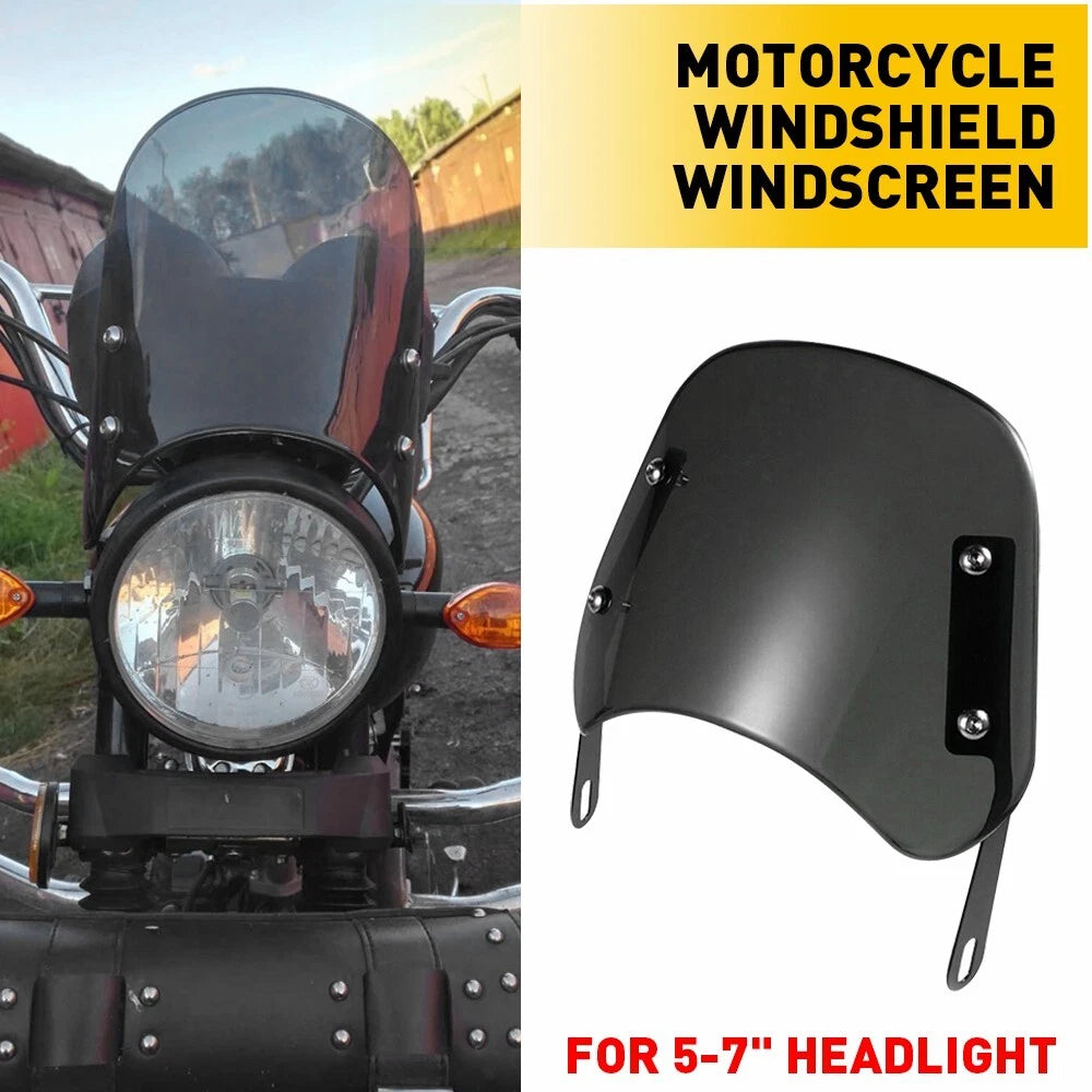 5-7" Motorcycle Front Flyscreen Windshield for Harley Davidson 