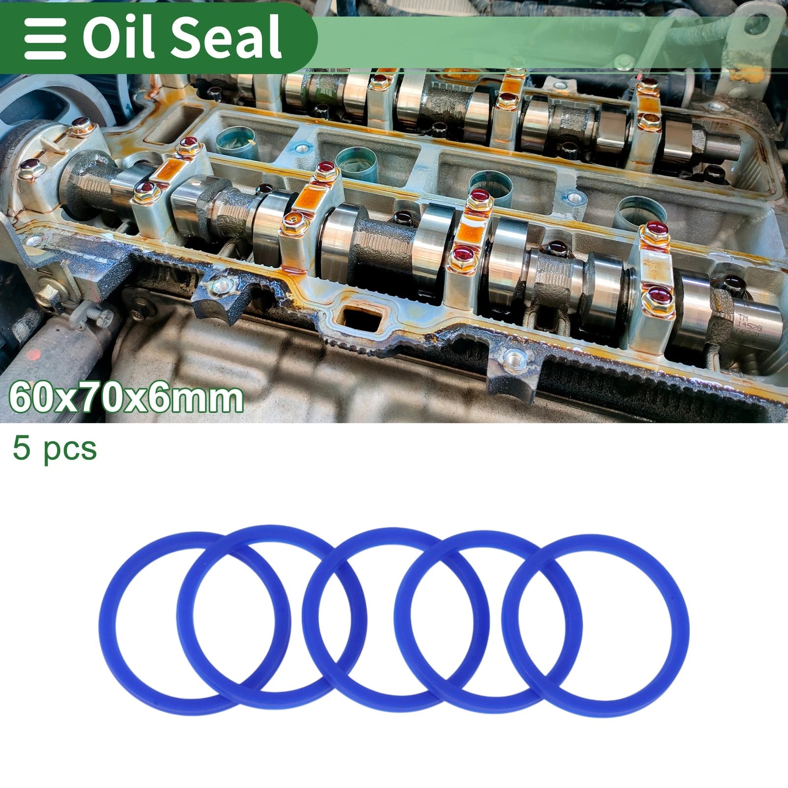 Set of 5 Oil Seal Rotary Shaft Seal 60x70x6mm High Pressure