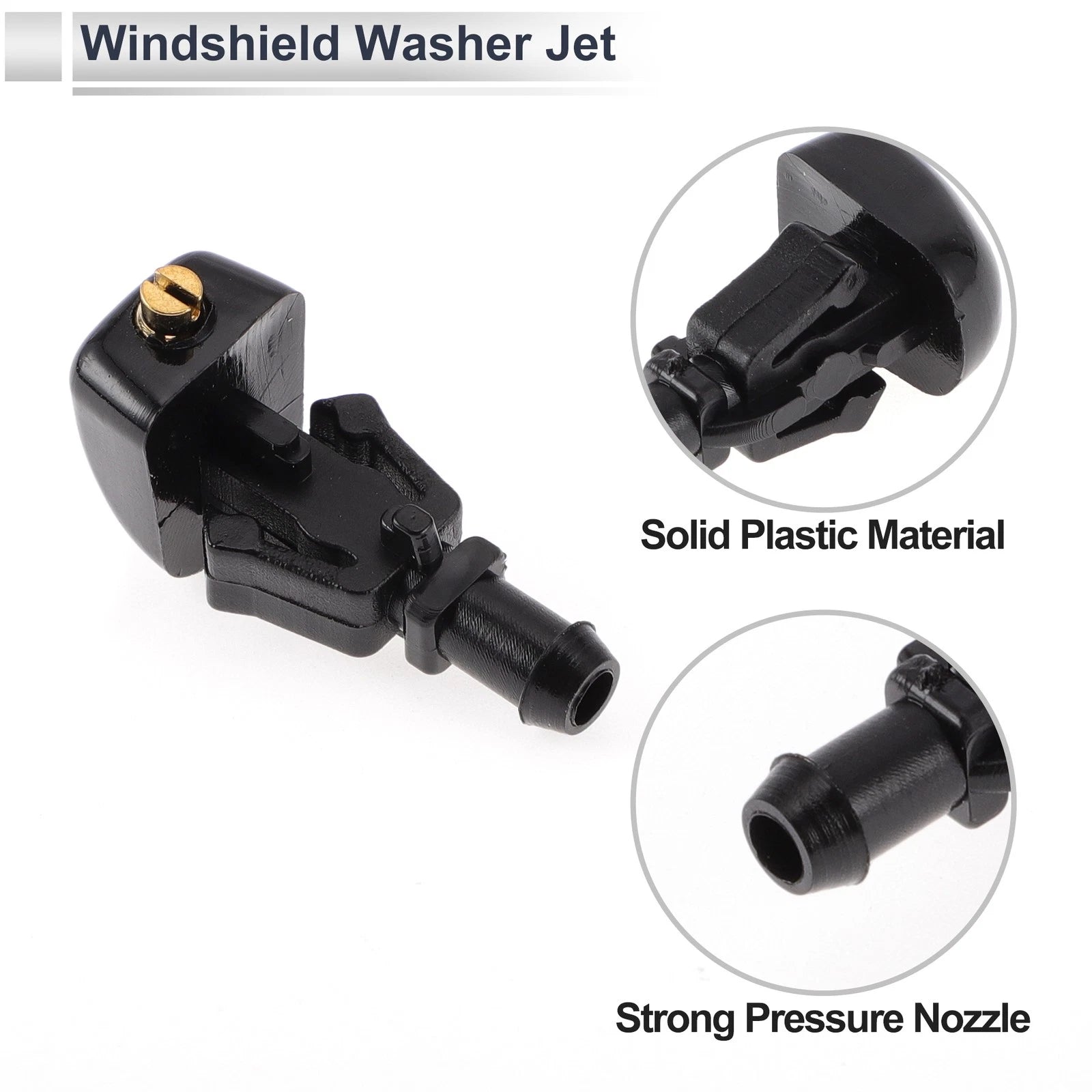 Washer Nozzle Set of 6 w/ Hose Connector for Nissan (No. 289317S000)