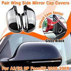 Gloss Black Side Mirror Cap Covers for Audi A5/S5 8T (2008–2009)