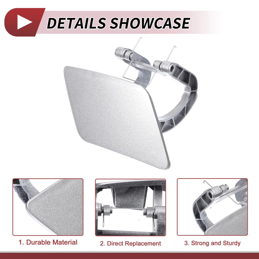 Front Right Washer Nozzle Cover Cap for Mercedes-Benz S350 (2012–2013) Silver Tone