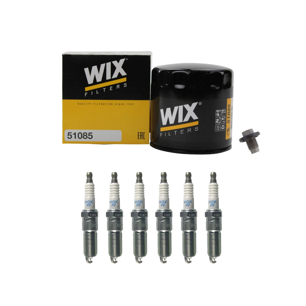 Wix Engine Oil Filter & NGK 6 Laser Platinum Spark Plugs for Dodge Charger (2006–2023)