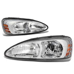 Pair of Chrome Housing Amber Side Headlights for Pontiac Grand Prix (2004–2008)