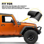 Black Body Armor Plate Side Cowl Cover Trim for Jeep Wrangler JK (2007–2018)
