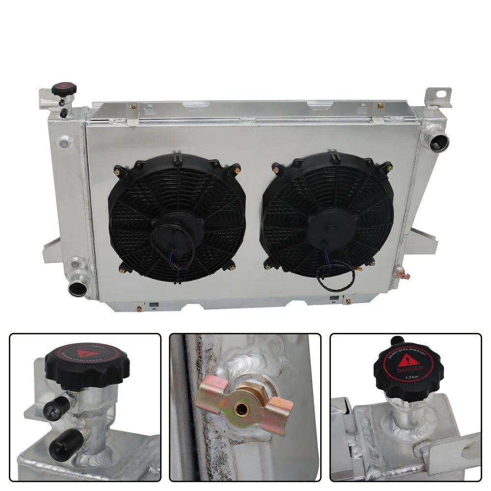 4-Row Radiator with Shroud Fan for Ford Bronco F150 F250 F350 (1985–1997)