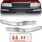 Pair Front Bumper Turn Signal Lights for Lexus LS400 (1990–1994)