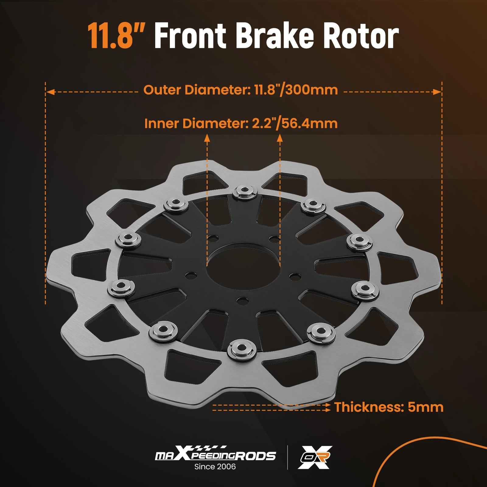 Front Brake Disc Rotor for Harley Softail Breakout Dyna Fat Bob (2015-2024)