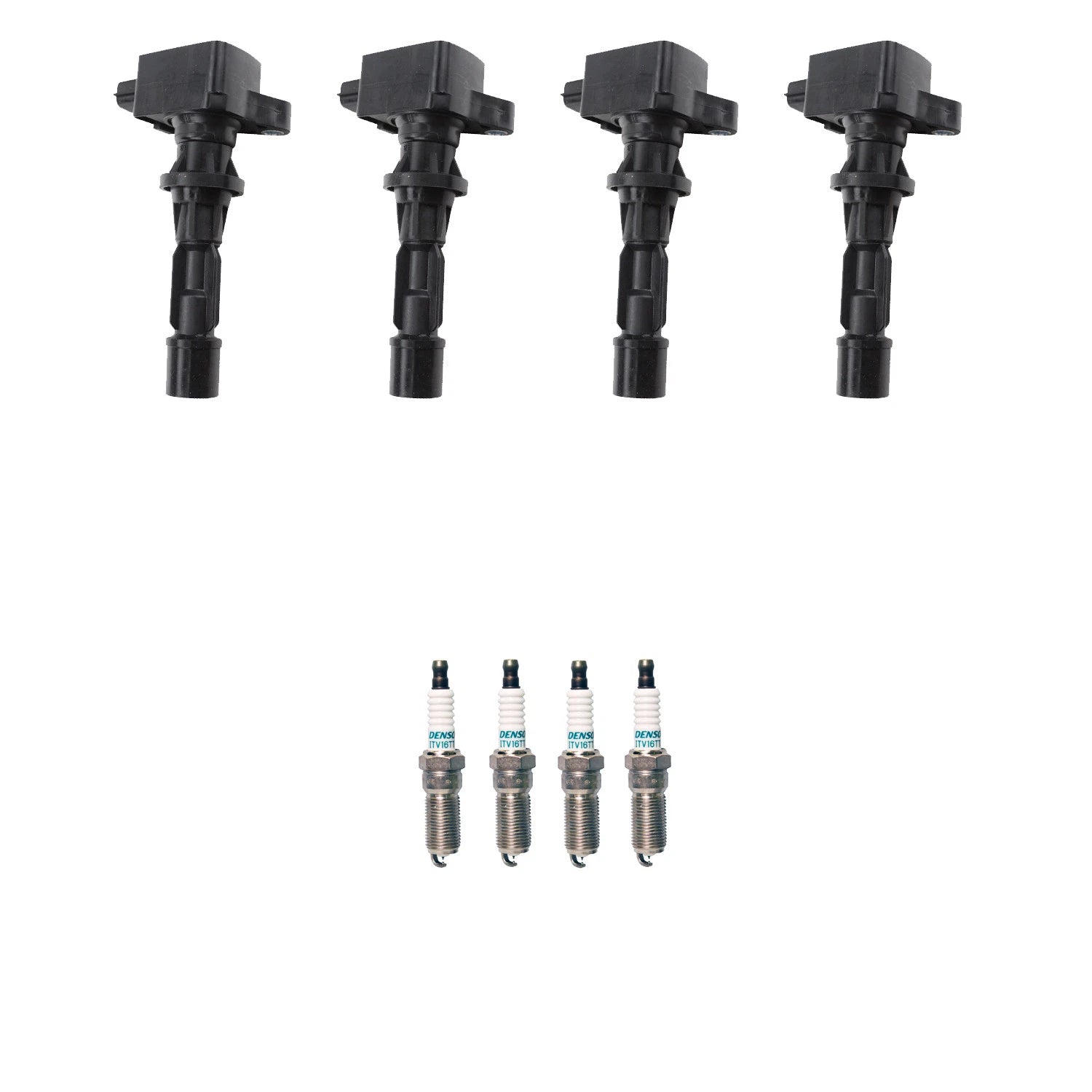 Set of 4 Ignition Coils & Spark Plugs for Mazda 3 6 CX-7 (2004–2012)