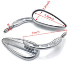8mm Racing Mirrors for Harley Softail Glide King Sportster XL1200 883 (1982–2024)