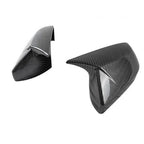 Pair Carbon Look Rearview Side Mirror Cover Cap Trim for Cadillac CT4 (2020–2024)