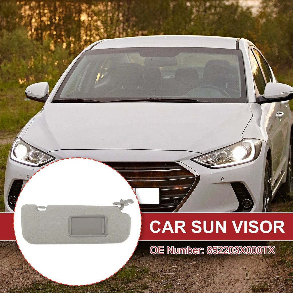 Right Passenger Side Sun Visor No. 852203X000TX for Hyundai Elantra (2011–2015)