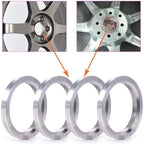 4 x 72.6mm to 56.1mm Aluminium Alloy Hub Centric Rings for Car Wheel Spacer