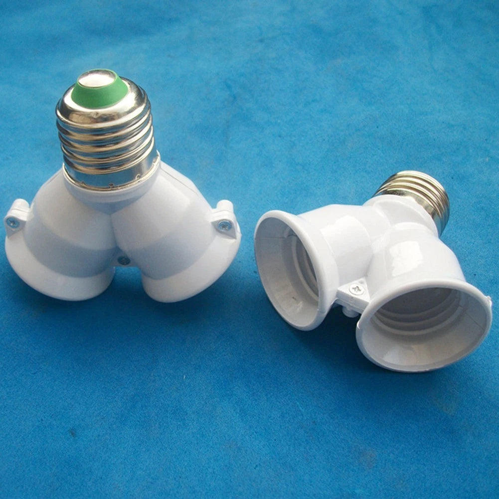E27 Dual Output Lamp Holder Splitter Adapter for Standard Bulbs (220V)