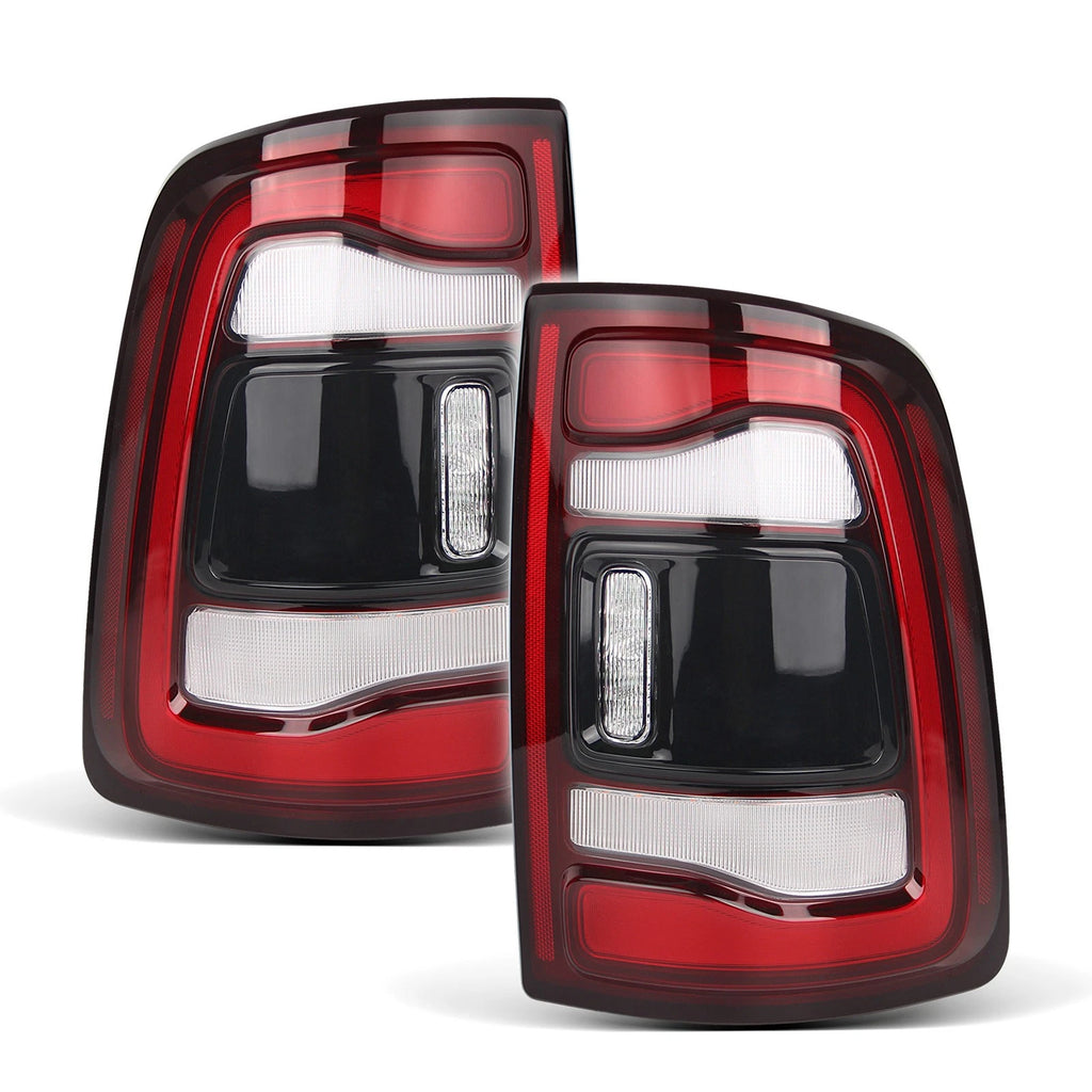 Set of 2 Black LED Tail Lights for Ram 2500 3500 (2019–2023)