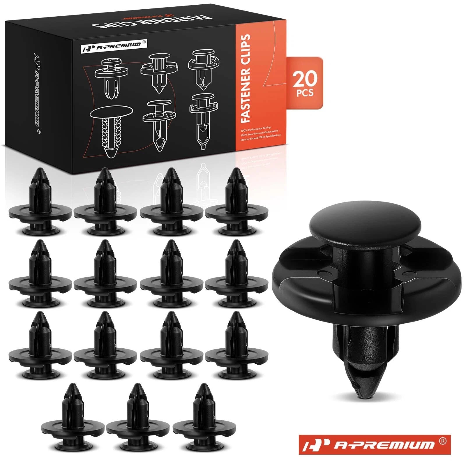 20Pcs 7mm Nylon Front Bumper & Quarter Panel Clips for Subaru 