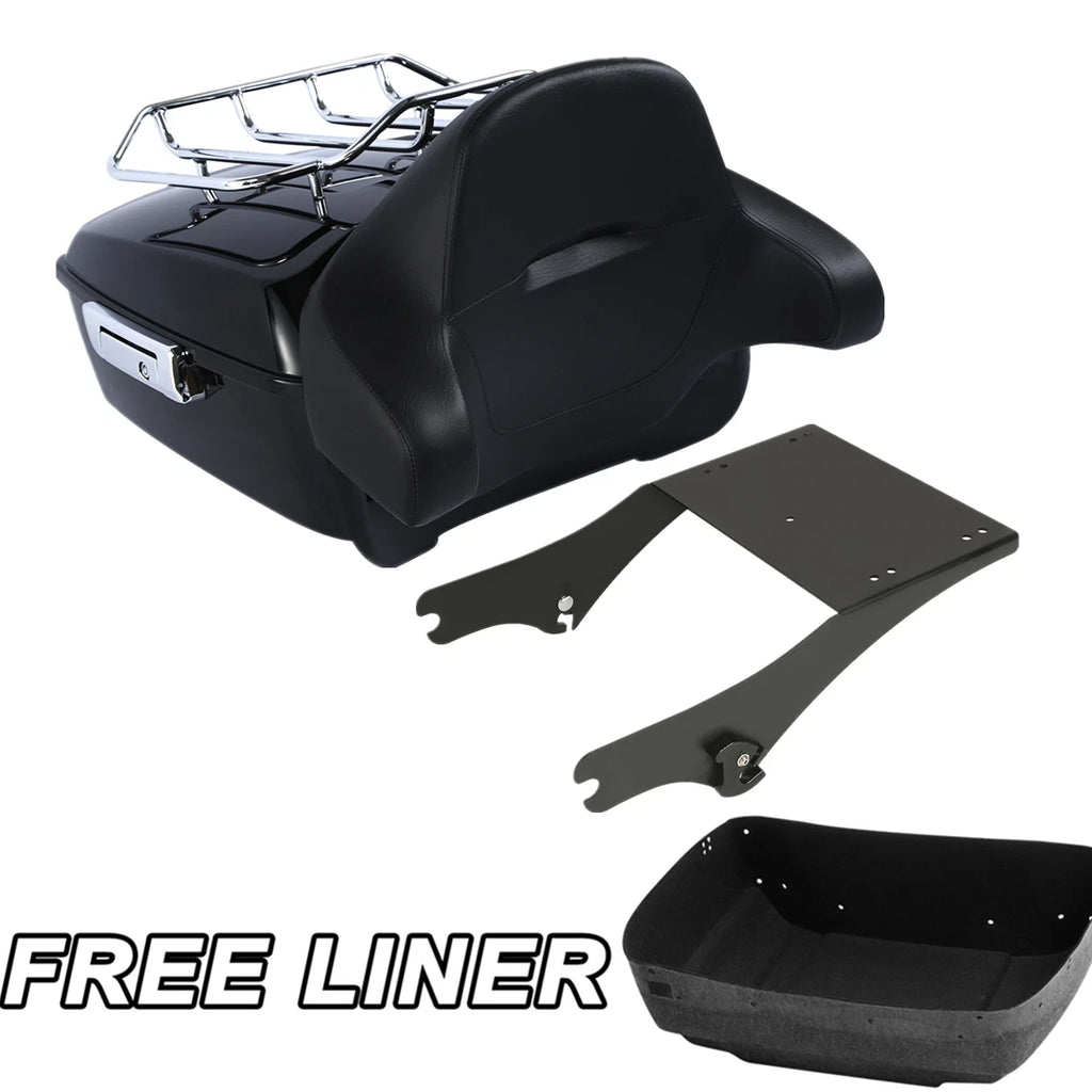Trunk Pad Rack for Harley Touring Street Road Glide (1997–2008) Black