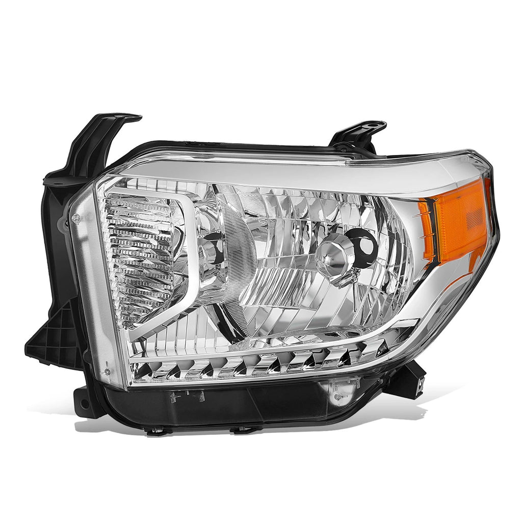 Chrome Amber Headlight Assembly Lamp for Toyota Tundra (2014–2017)