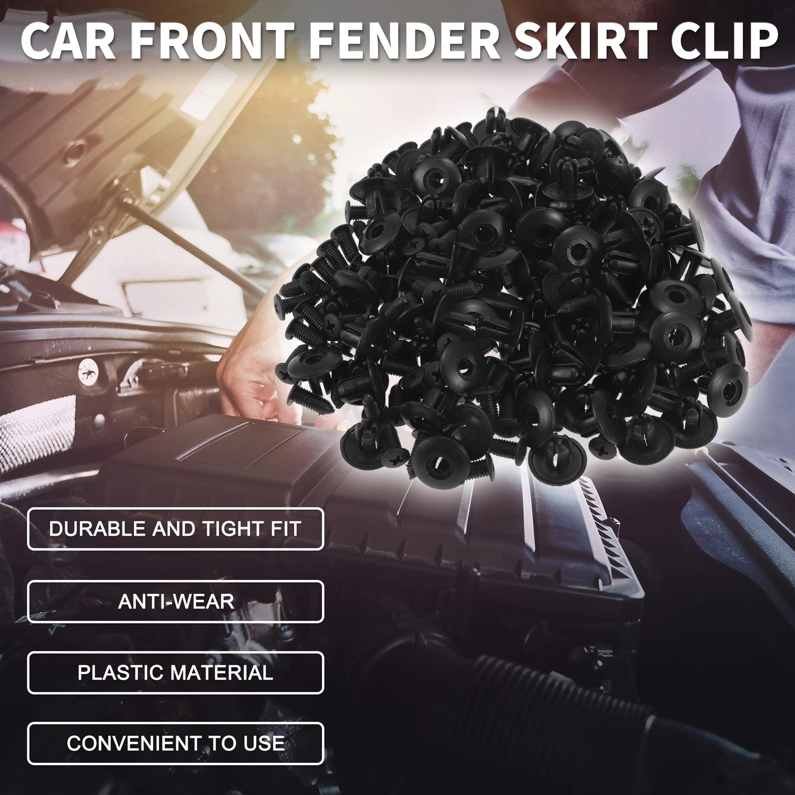 100 Pcs Front Fender Skirt Clip for Kia Soul (2010–2019) & Kia Spectra