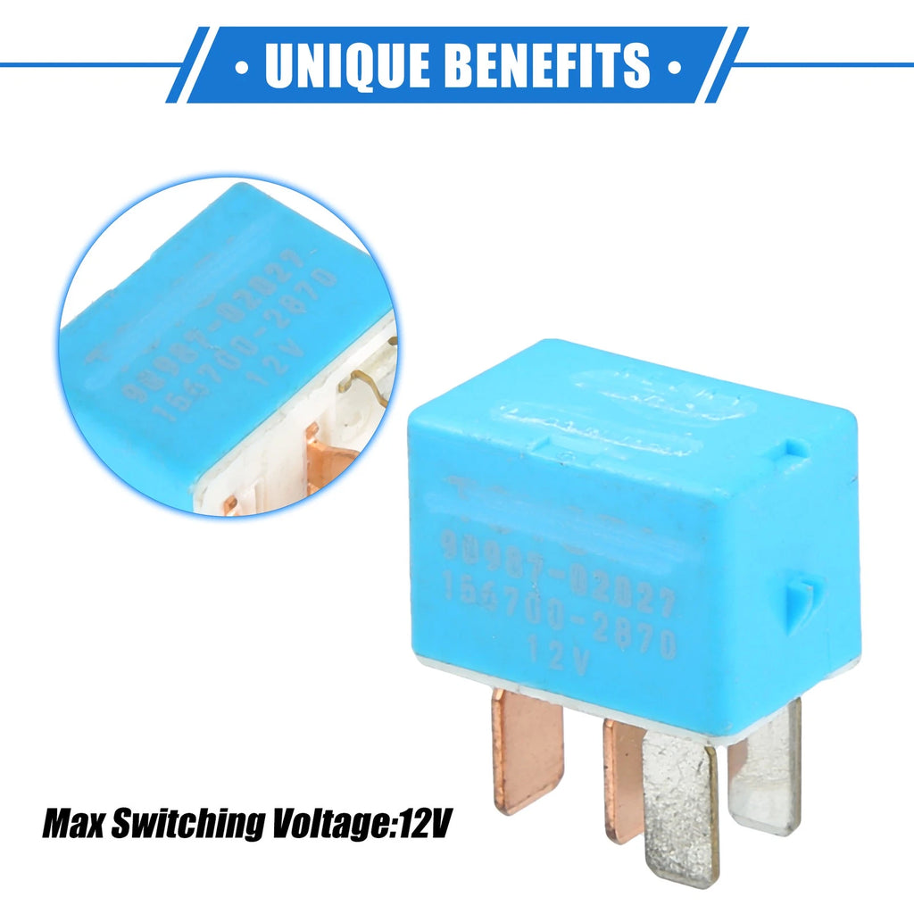 3X 12V 4 Pins Car Relay No. 9098702027 for Toyota 4Runner, Scion TC (2006–2022)
