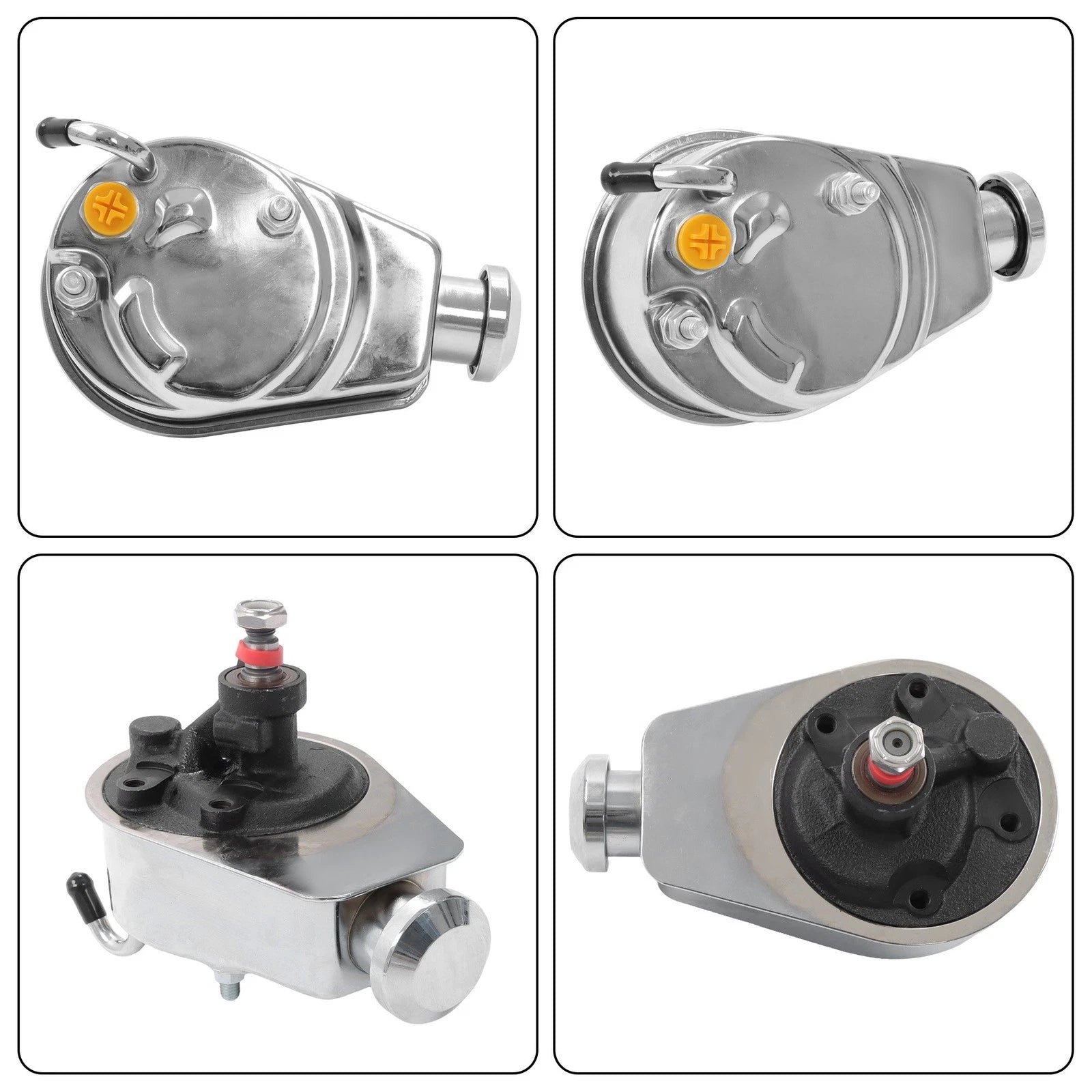 Alternator Power Steering Long Water Pump Kit w/ Pulley & Bracket for SBC Chevy (1969–1986)