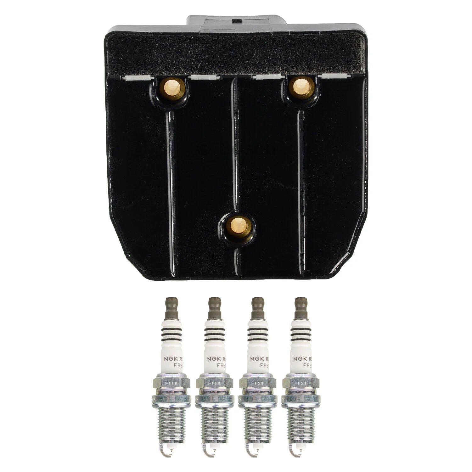 Set of 4 Bosch Ignition Coils & NGK Ruthenium HX Spark Plugs for Golf Jetta (2006–2018)