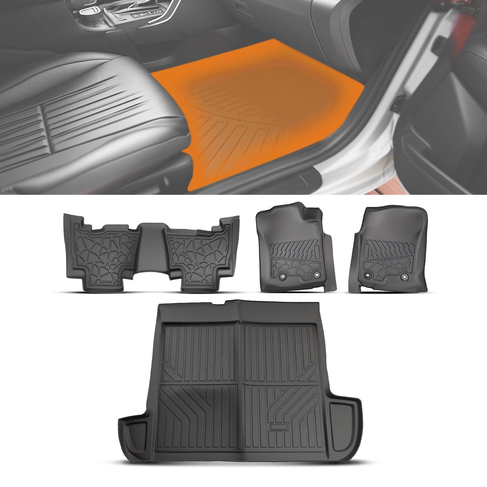 Car Carpet Floor Mats & Trunk Liner for Toyota 4Runner (2013–2024) Anti-Slip
