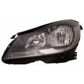 Replacement Black Driver Side Halogen Headlight Assembly w/o Cornering Lamps