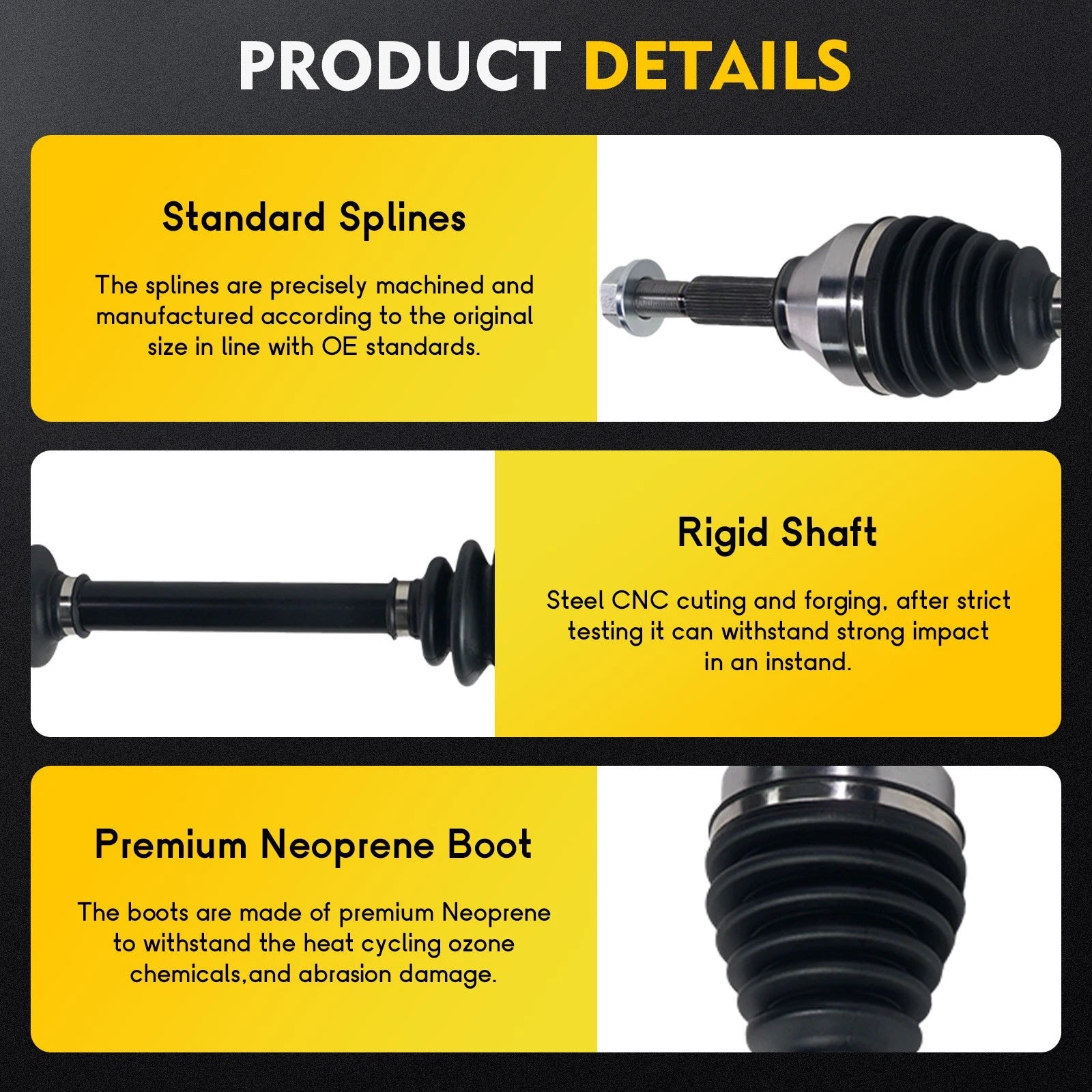 Front CV Axle Shaft Assembly for Ford Explorer (2011–2012)