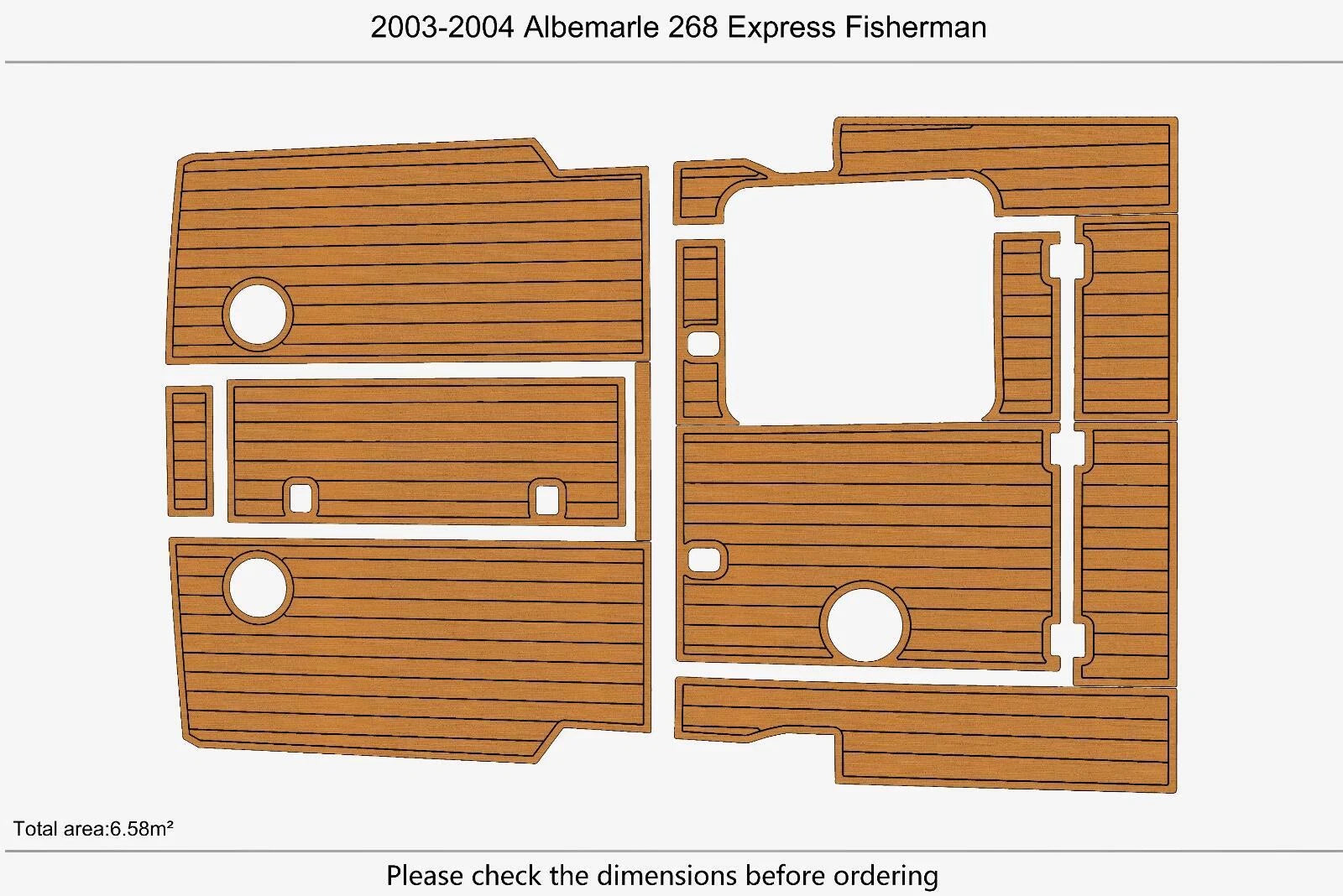 EVA Pads for Albemarle 268 Express Fisherman (2003) Teak Flooring
