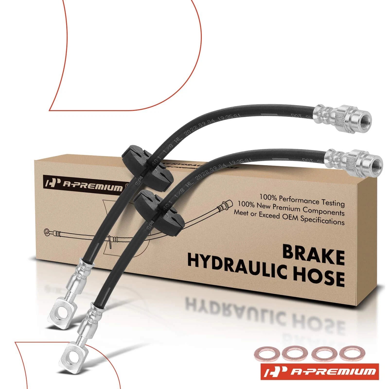 2X Rear Outer Brake Hydraulic Hose for Ford Transit-150 (2015–2021)