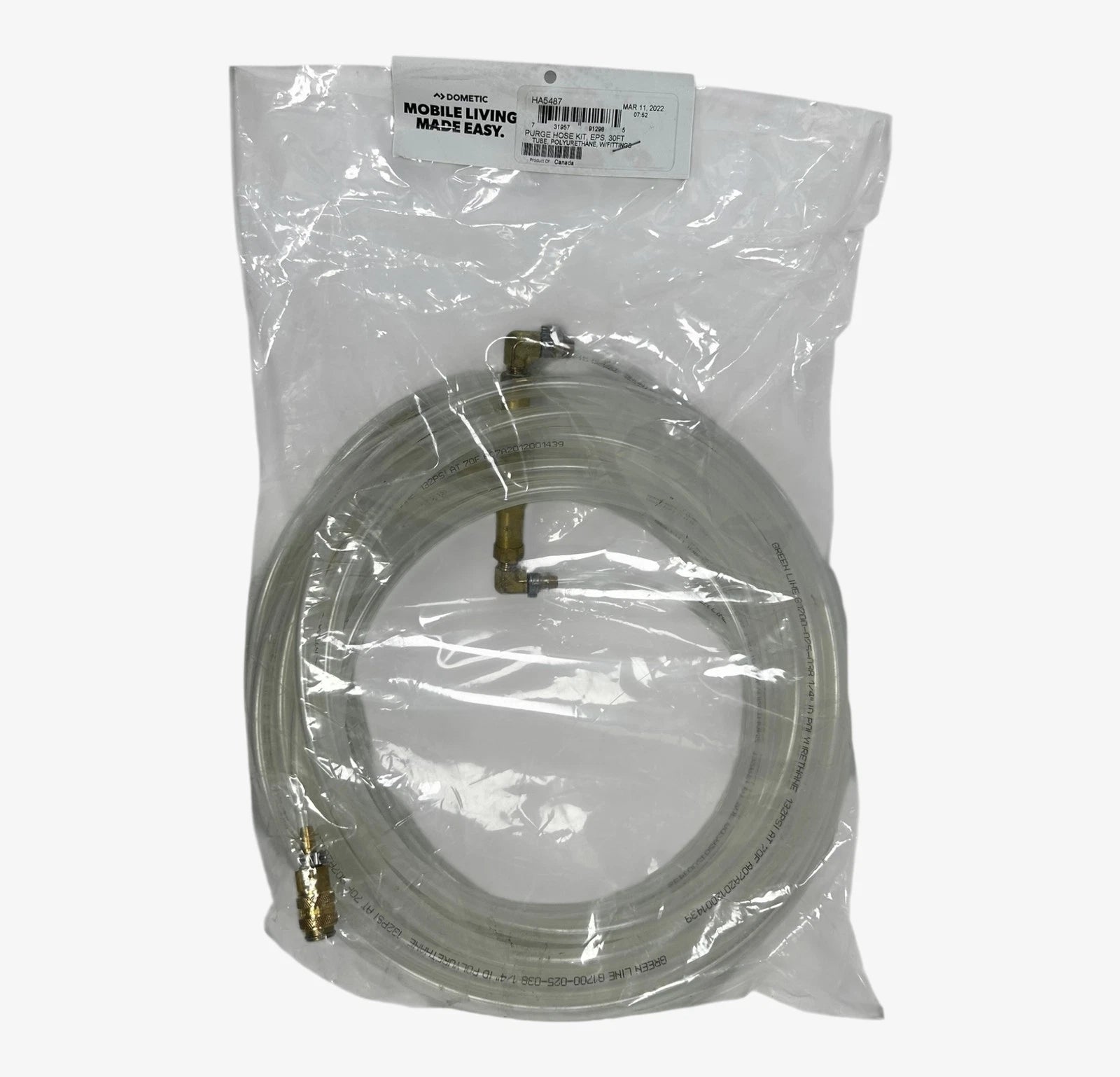 Purge Hose Kit w/ Fitting for Dometic HA5487 (OEM, 30 FT)