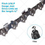 3X 12" Chainsaw Chain for Makita DUC302 DUC302Z (36V)